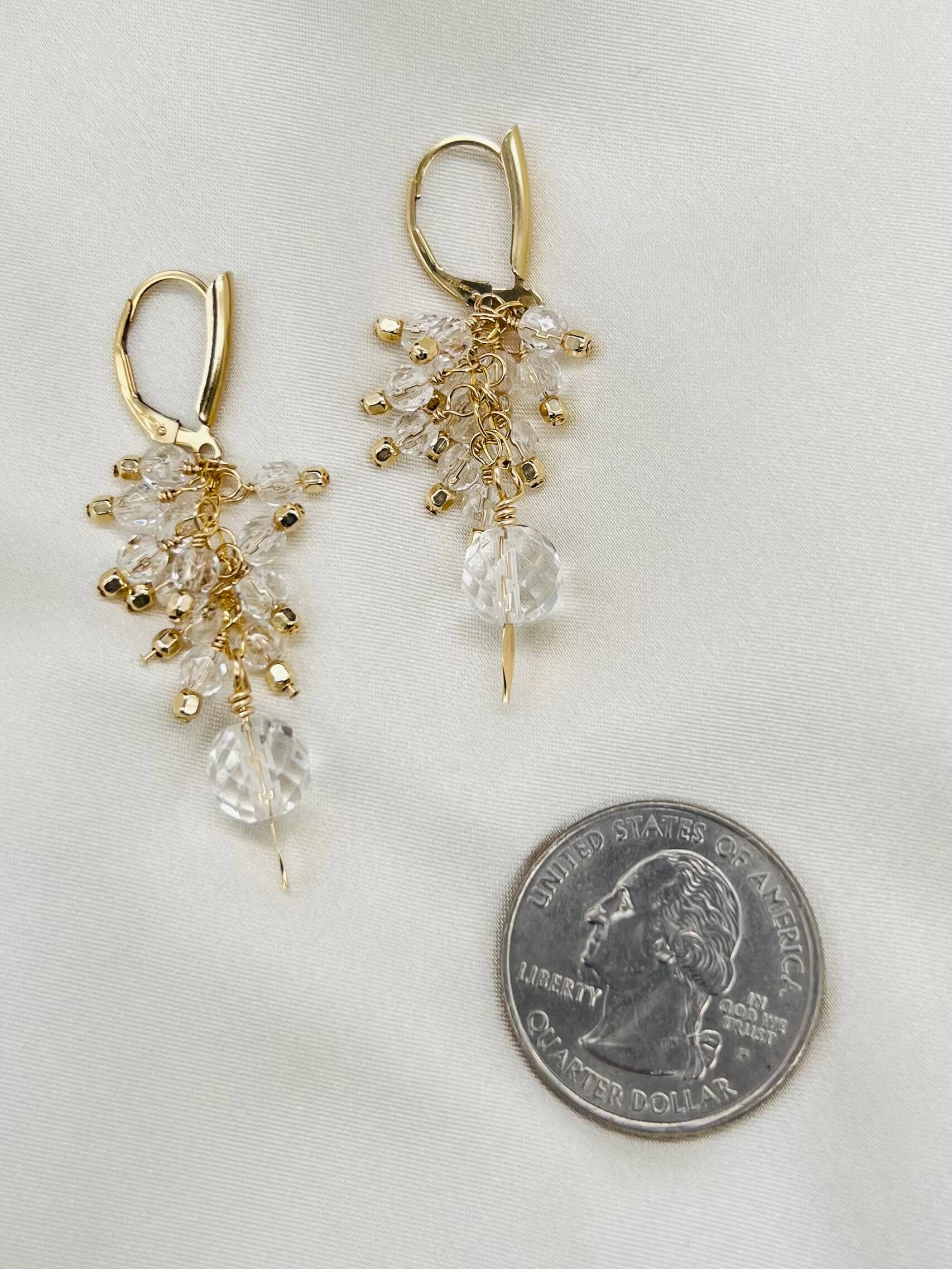 Ornament Quartz Crystal Earrings