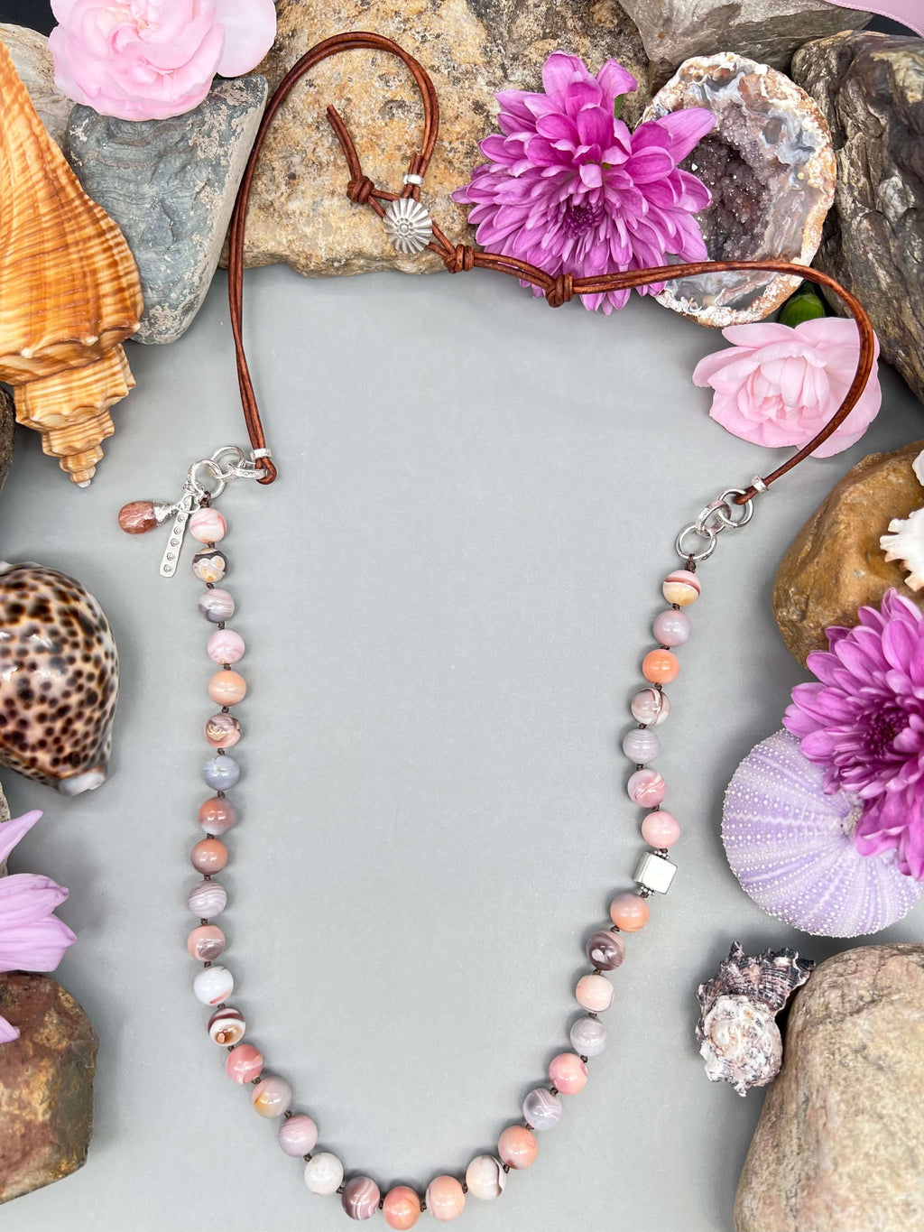 Pink Botswana Agate Necklace