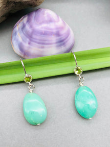 Chrysoprase & Peridot Earrings