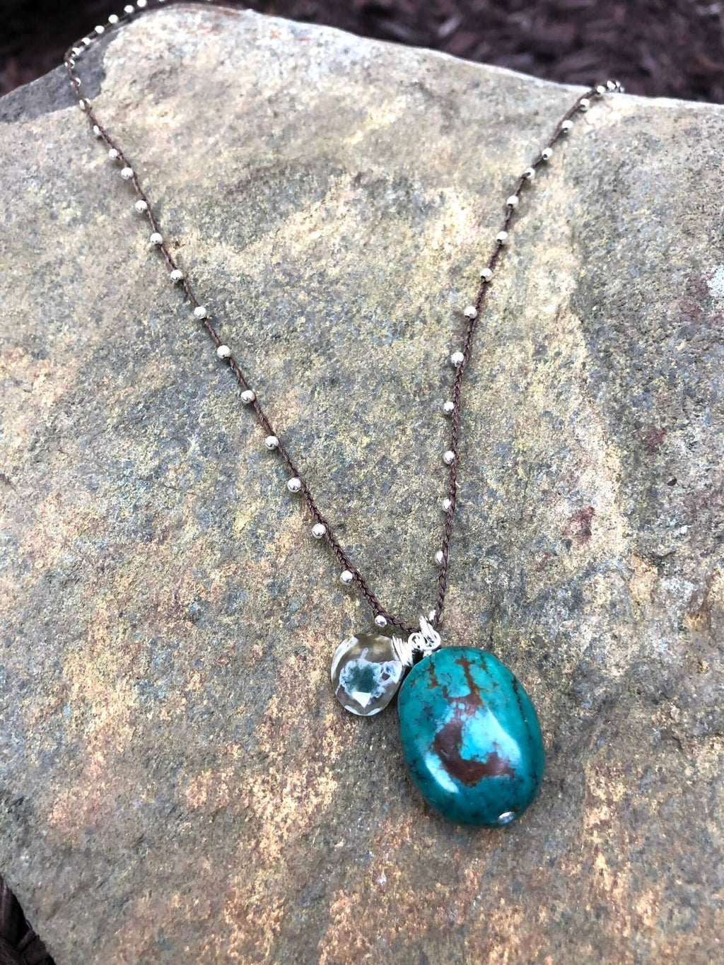 Turquoise & Solar Quartz Necklace