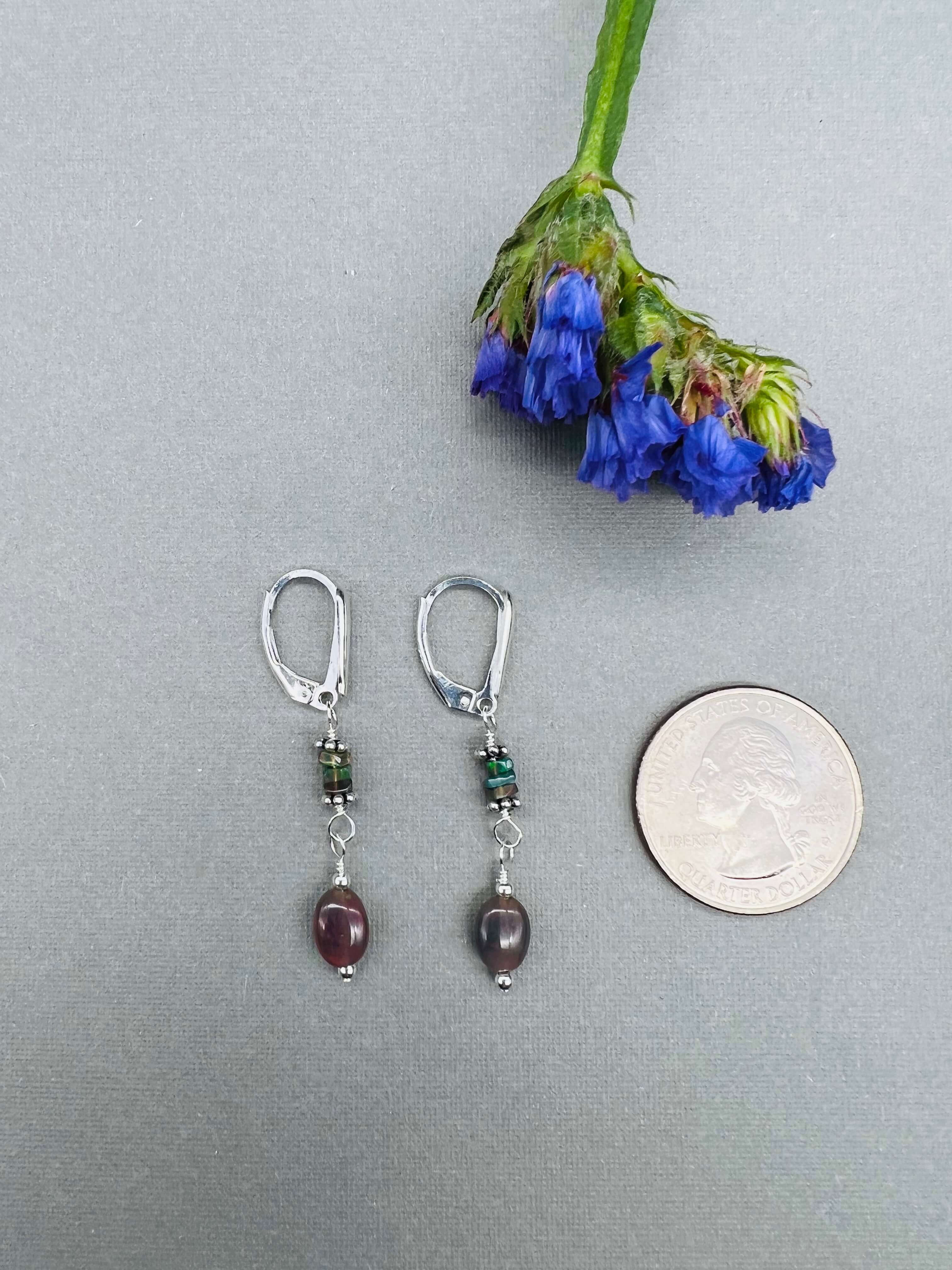 Green Opal Earrings