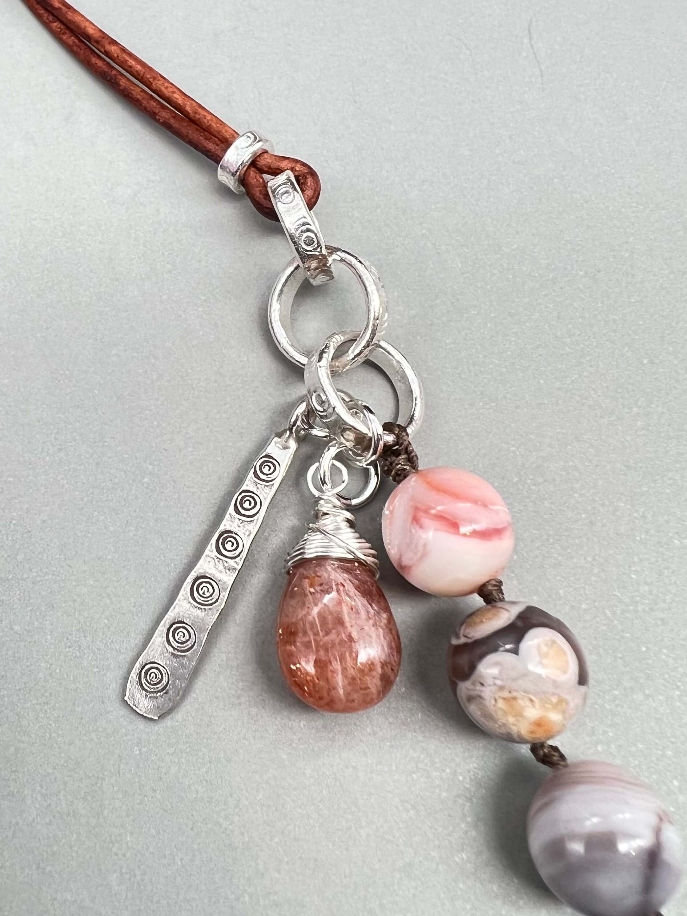 Pink Botswana Agate Necklace