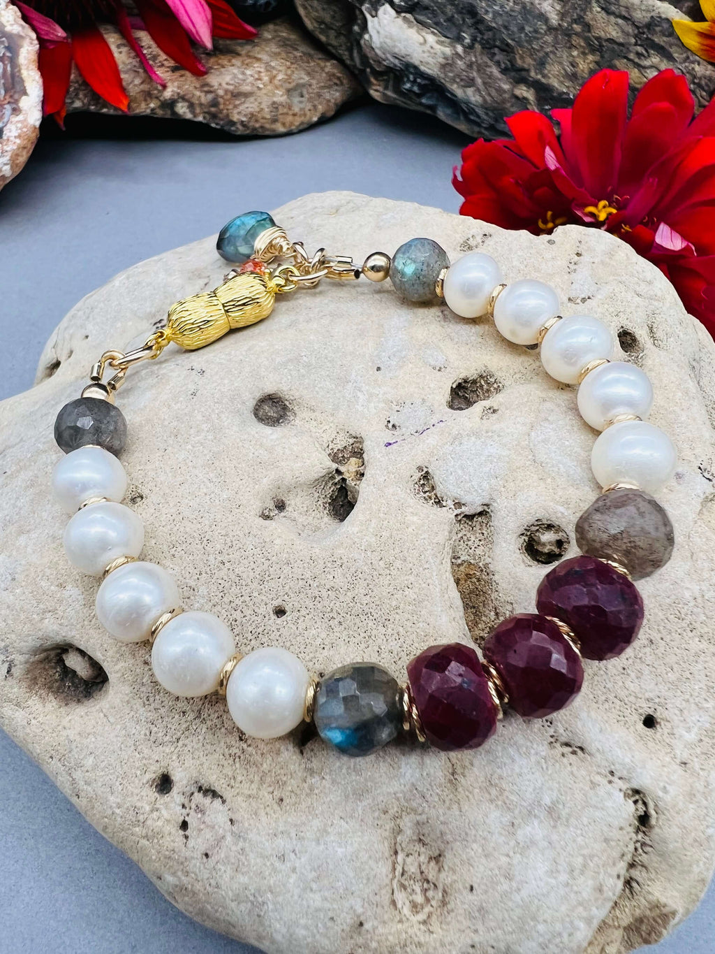 Ruby & Labradorite Bracelet