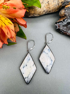 Dendritic Opal Kite Earrings