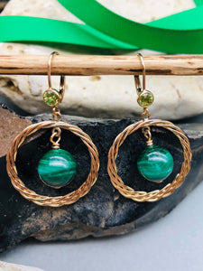 Green Ring Earrings