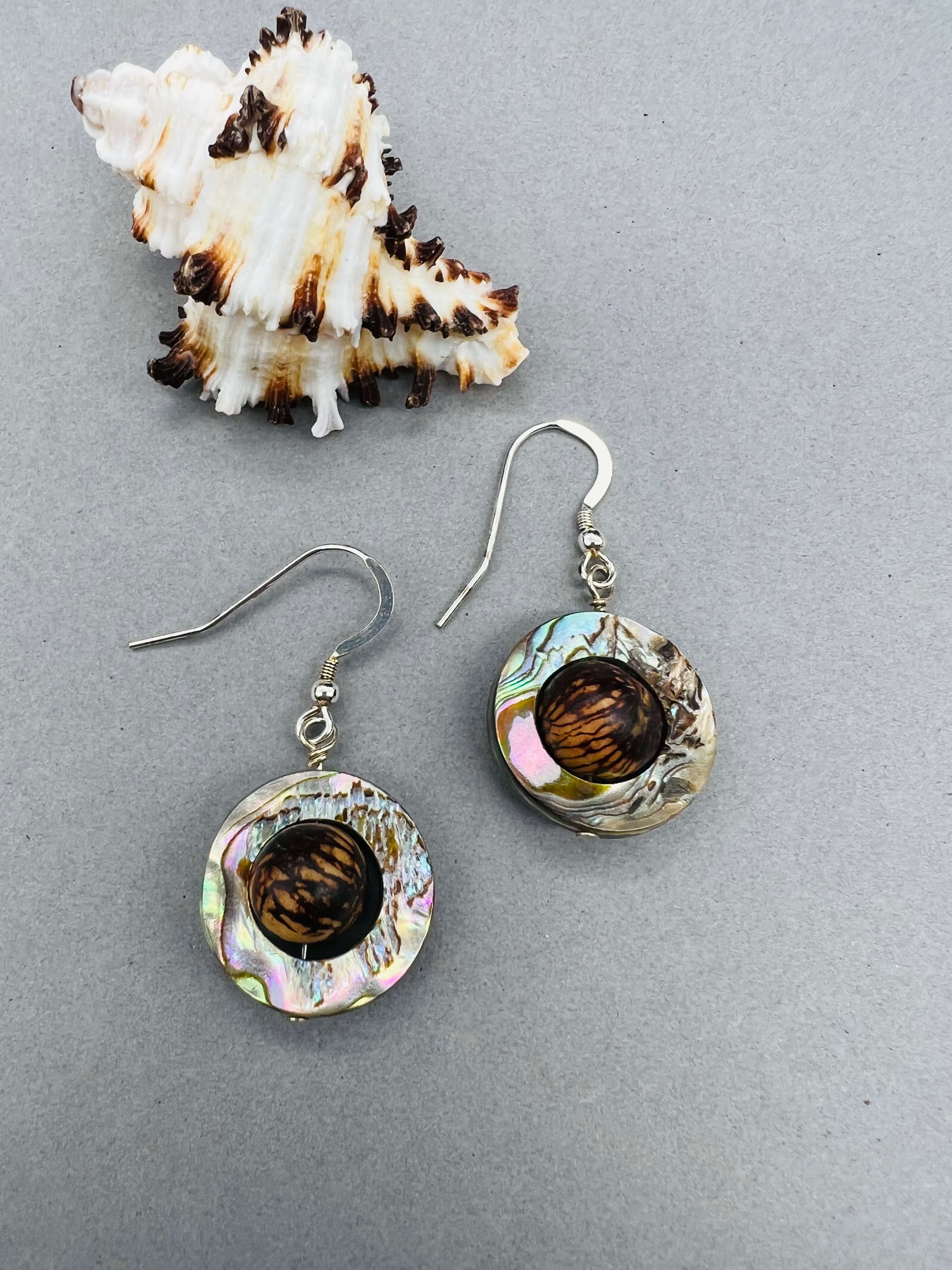 Abalone & Acai Earrings