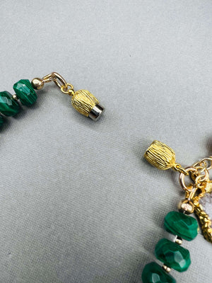 Malachite & Dendritic Opal Bracelet