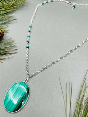 Dreaming in Green Malachite Necklace