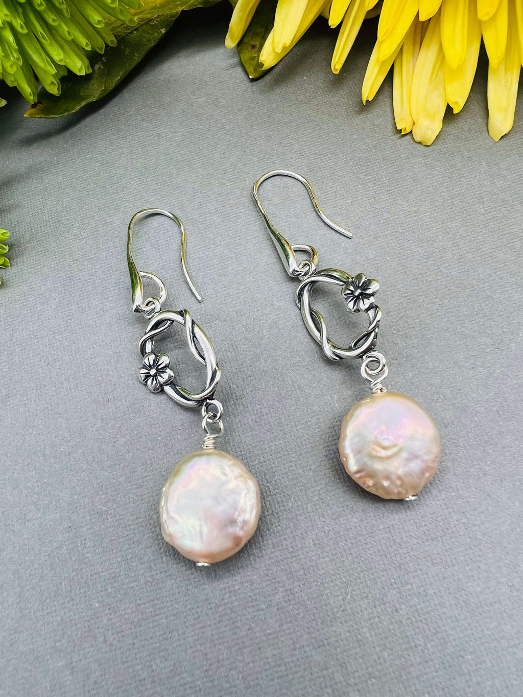 Floral Pearl Earrings